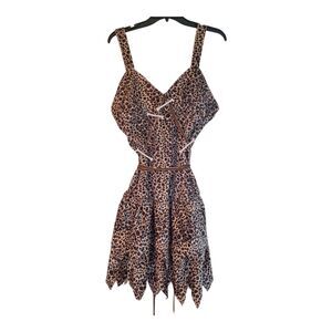 Spirit Halloween Plush Leopard Fur Dress Cave Woman Costume Size XL Flintstones